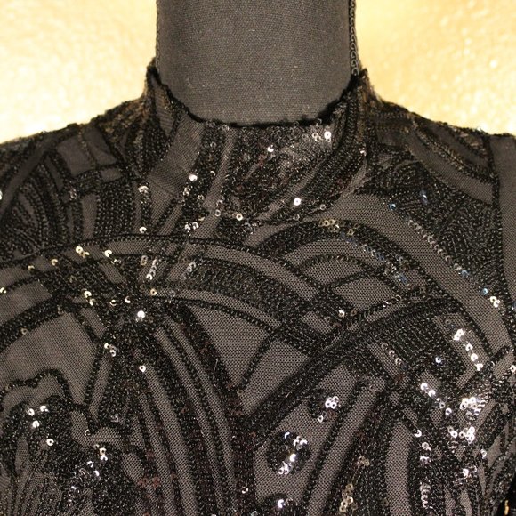 Beautiful Black Sequin Dress - Picture 5 of 11